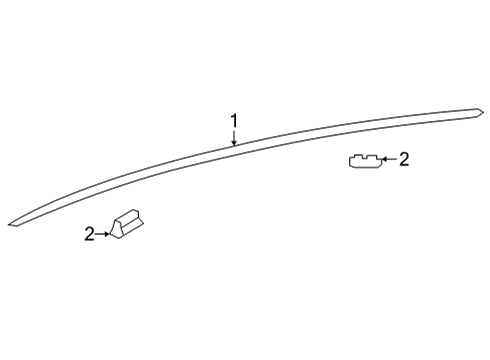 2016 Toyota Mirai MOULDING, Roof Drip Diagram for 75556-62010