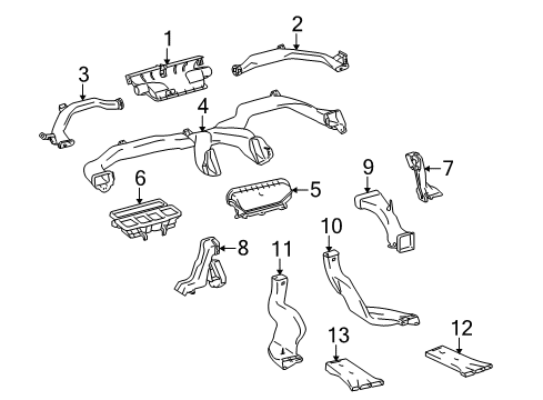 2010 Toyota Venza Ducts Diagram