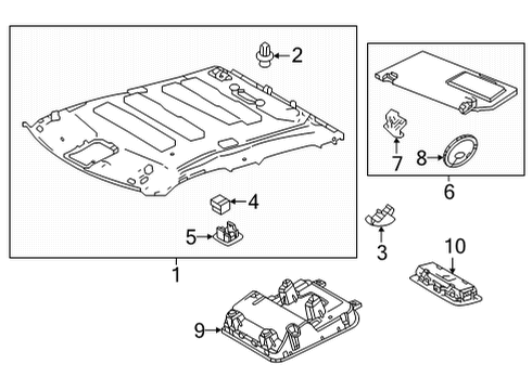 2022 Toyota Tundra Headliner Diagram 3 - Thumbnail