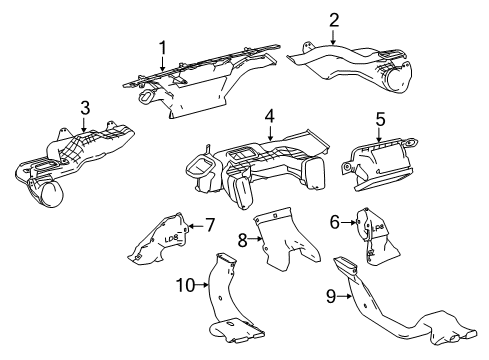 2017 Toyota RAV4 Ducts Diagram