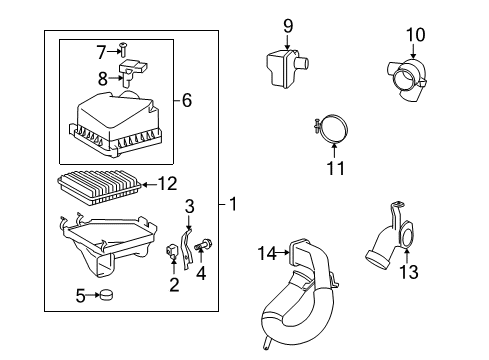 2015 Scion xB Air Intake Diagram