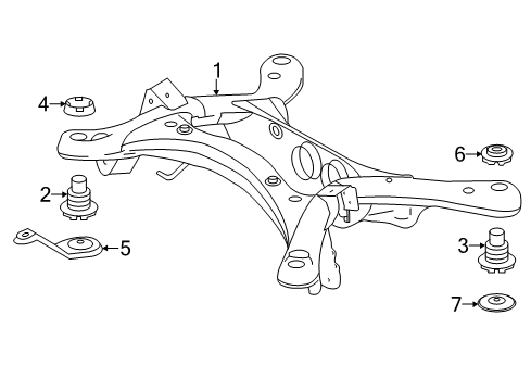 2018 Toyota Highlander Suspension Mounting - Rear Diagram 2 - Thumbnail