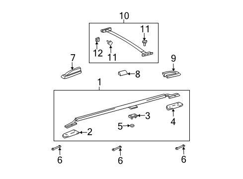 2003 Toyota Land Cruiser Luggage Carrier Diagram