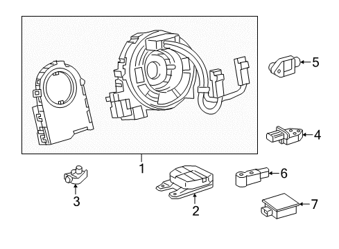 2021 Toyota Tacoma Sensor, Side Air Bag Diagram for 89831-04040