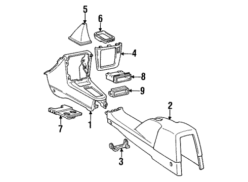 1994 Toyota Paseo Center Console Diagram