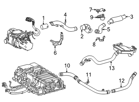 2019 Toyota Mirai Exhaust Components Diagram