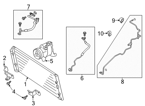 2018 Toyota 86 A/C Condenser, Compressor & Lines Diagram