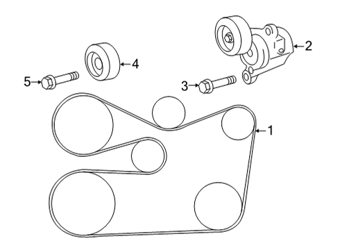 2022 Toyota Highlander Belts & Pulleys Diagram