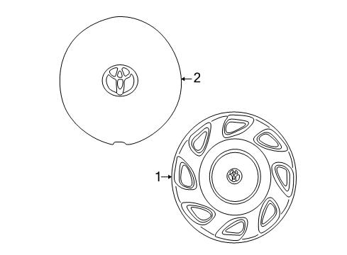 2002 Toyota Sienna Wheel Covers & Trim Diagram