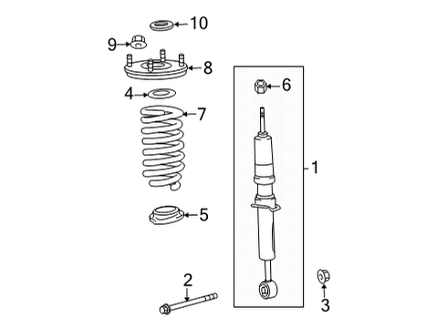 2022 Toyota Tundra SPRING, COIL, FR Diagram for 48131-0CE00