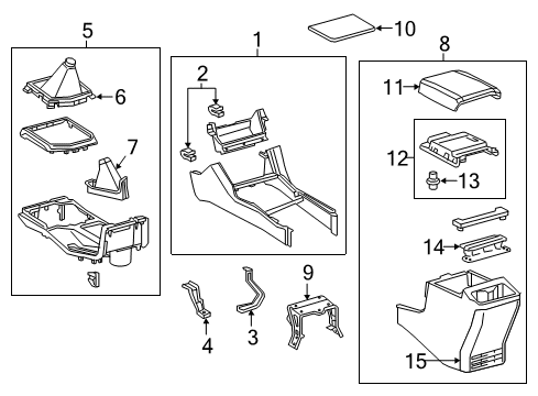 2018 Toyota Tacoma Console Diagram 2 - Thumbnail