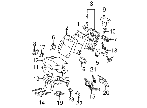 2007 Toyota Sienna Pad Seat Cushion, RH Diagram for 79235-08020