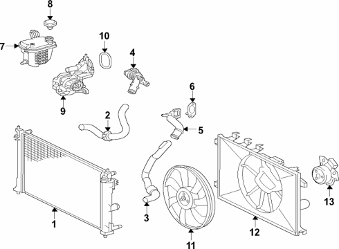 2023 Toyota Corolla RADIATOR ASSY Diagram for 16400-F2081