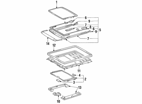 1991 Toyota 4Runner Sunroof Diagram