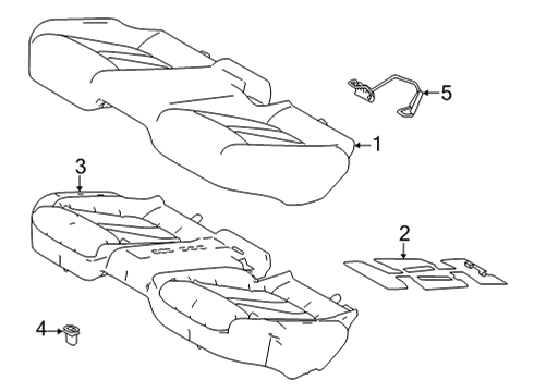 2022 Toyota Mirai Rear Seat Components Diagram 2 - Thumbnail