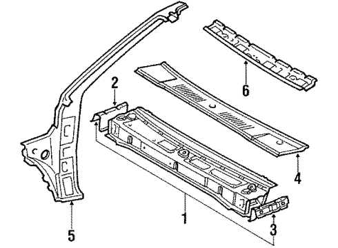 1986 Toyota Tercel Visor Assembly, Left Diagram for 74320-16230-18