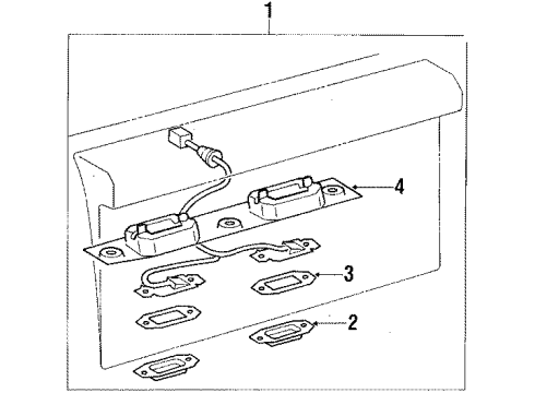 1987 Toyota Tercel License Lamps Diagram