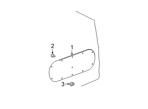 2006 Scion xB Lift Gate Trim, Rear Diagram for 67751-52061-B1