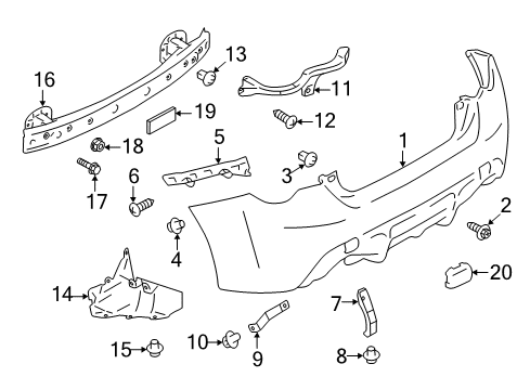 2014 Scion FR-S Rear Bumper Diagram