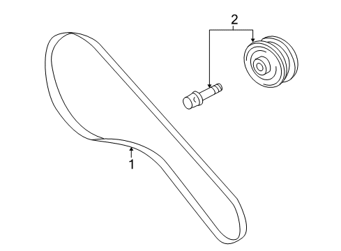 2003 Toyota Prius Belts & Pulleys, Maintenance Diagram