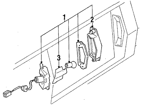 1986 Toyota Cressida License Lamps Diagram 1 - Thumbnail