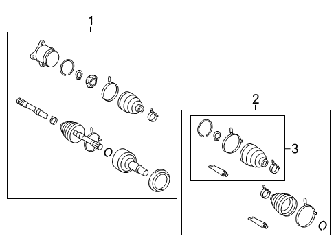 2018 Toyota Highlander Drive Axles - Rear Diagram