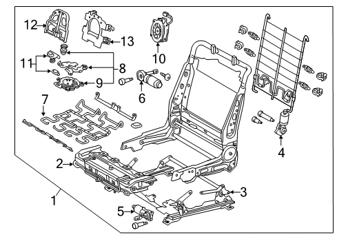 2012 Toyota Avalon Tracks & Components Diagram 1 - Thumbnail