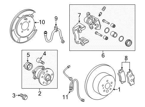 2009 Toyota Camry Wire, Skid Control Sensor Diagram for 89516-06030