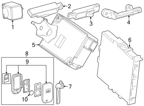 2023 Toyota GR Corolla TRANSMITTER SUB-ASSY Diagram for 8990H-12460