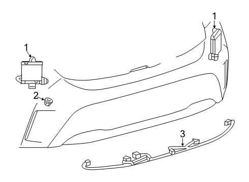 2019 Toyota Corolla Electrical Components - Rear Bumper Diagram