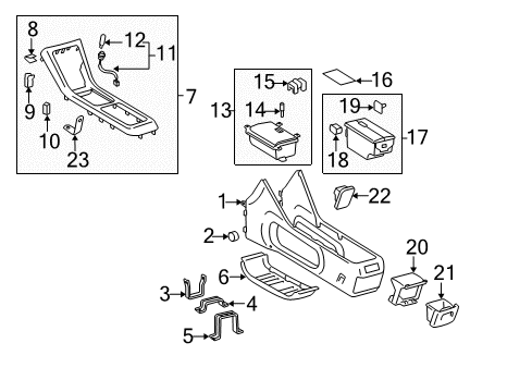 2007 Toyota Highlander Console Diagram 1 - Thumbnail