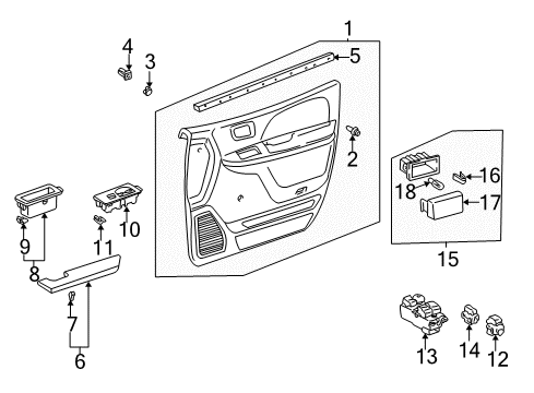 2001 Toyota Sienna Front Door Diagram 2 - Thumbnail