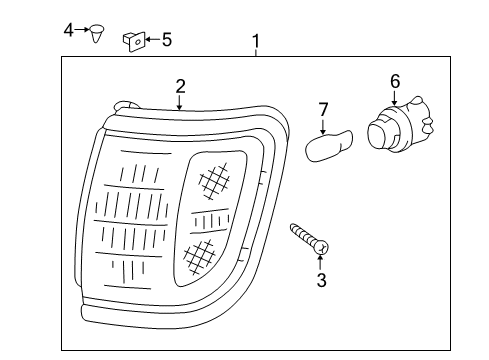 1998 Toyota Tacoma Park & Side Marker Lamps Diagram 1 - Thumbnail