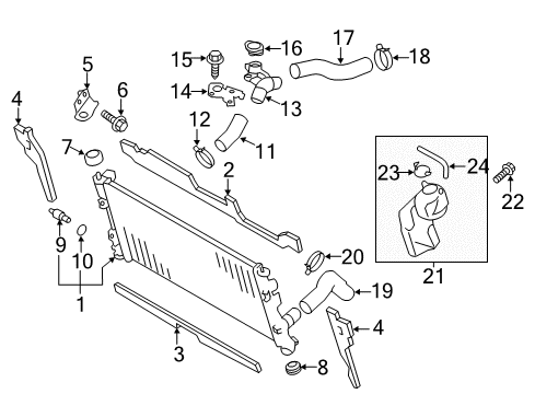 2019 Toyota 86 Hose Over Flow Diagram for SU003-01191