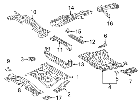 2020 Toyota RAV4 Rear Body - Floor & Rails Diagram 2 - Thumbnail