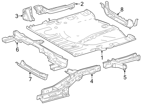 2024 Toyota Grand Highlander Side Panel, Passenger Side Diagram for 58305-0E140