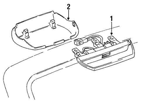 1993 Toyota Corolla High Mount Lamps Diagram 2 - Thumbnail