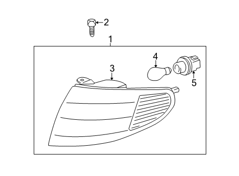 2001 Toyota Solara Lamp Assy, Parking & Clearance, LH Diagram for 81620-06040