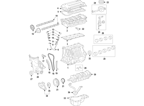 2003 Toyota Celica Gasket Kit, Engine V Diagram for 04112-22580