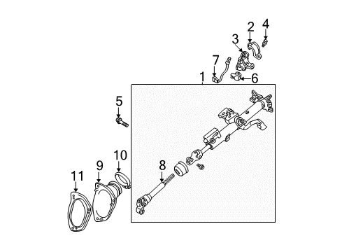 2003 Toyota Camry Steering Column, Steering Wheel & Trim Diagram 2 - Thumbnail