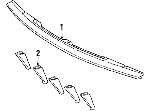 1990 Toyota Celica Radiator Grille Diagram for 53111-20650