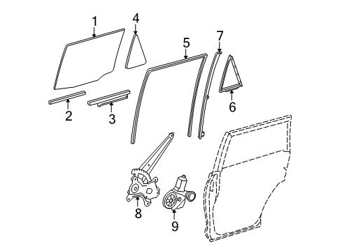 2017 Toyota 4Runner Rear Door Diagram 2 - Thumbnail