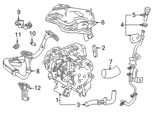 2023 Toyota Mirai Motor & Components Diagram