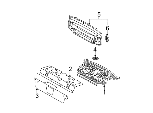 2004 Toyota Avalon Rear Body Diagram