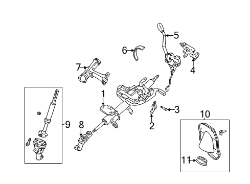 1996 Toyota Tacoma Lever Sub-Assy, Column Shift Diagram for 33055-35120