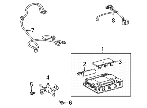 2020 Toyota Camry Wire, Telephone Comp Diagram for 86713-06050