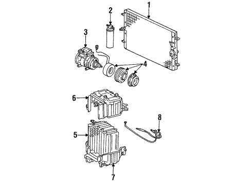 1988 Toyota Cressida A/C Condenser Diagram