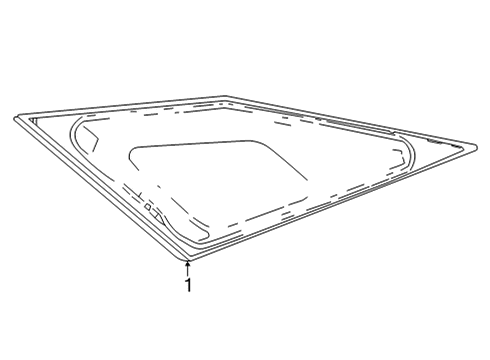 2019 Toyota Mirai Glass & Hardware - Quarter Panel Diagram