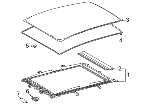 2021 Toyota Venza Sunroof Diagram