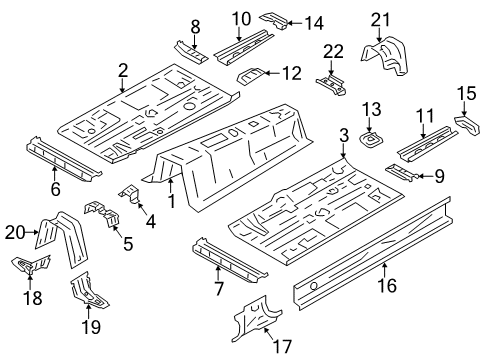 2017 Toyota 86 Floor Pan F Sd LH Diagram for SU003-01318